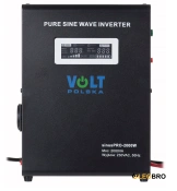Гібридний ДБЖ/інвертор Volt Polska SINUS PRO 2000 W 24/230V 1400/2000W (3SP200024W)
