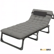 Раскладная кровать (раскладушка) с матрасом и подушкой LEOBRO Grey (LB-FB-A1-GRY)