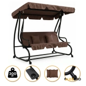 Велика гойдалка з подушками LEOBRO Luxury Brown (LB-1044)