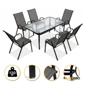 Комплект садовой мебели LEOBRO Comfort 6 кресел + большой столик (LB-1055-51)