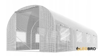 Садовая теплица с окнами Plonos 10m2 = 400х250х200 см (Белая) (4974)