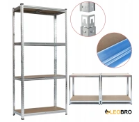 Стеллаж LEOBRO Premium 180 х 90 х 40 см, 175кг/полка, 4 полки (LB-R102)