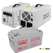 Аварийный комплект Volt Polska SINUS PRO 1000 E 12/230V 700/1000W + Аккумулятор VOLT AGM 74Ah 12V