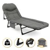 Раскладная кровать (раскладушка) со встроенным матрасом LEOBRO Grey (LB-FB-M1-GRY)