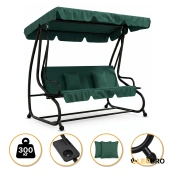 Большие качели с подушками LEOBRO Luxury Green (LB-1043)