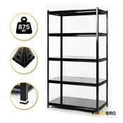 Стеллаж с металлическими полками LEOBRO 182 х 90 х 40 см, 175кг/полка, 5 полок (LB-R127)