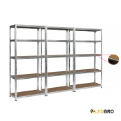 Набор из трех стеллажей LEOBRO Premium 150 х 210 х 30 см, 150кг/полка, 5 полок (LB-R110Х3)