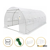 Посилена садова теплиця парник LEOBRO Garden 18м2 White (LB-18M25W)