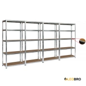 Набір із чотирьох стелажів LEOBRO Premium 150 х 280 х 30 см, 150кг/полиця, 5 полиць (LB-R110Х4)